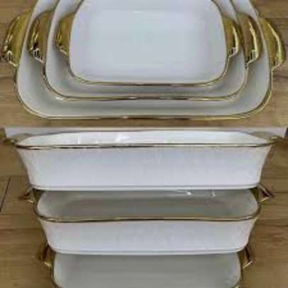 Lot de 3 plats a gratin  DORE image 1