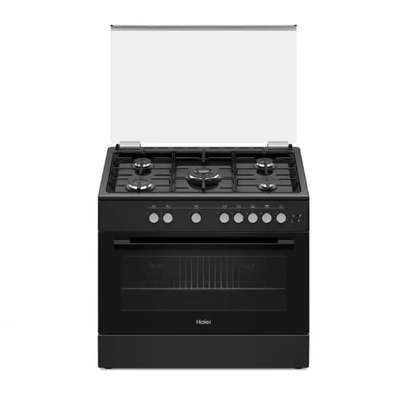 CUISINIERE HAIER 5FEUX 90X60 AVEC VERRE NOIR HCR6050EGB image 1