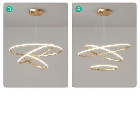Plafonnier LED au Design Moderne avec trois spirale image 4
