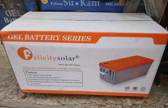 Felicity Solar batterie GEL 12V 200Ah orange gris image 2
