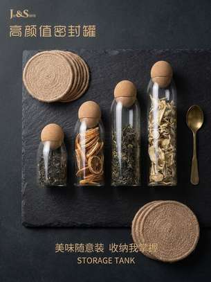 Rangements Hermétiques en Verre avec Bouchon Boule en Liège image 4
