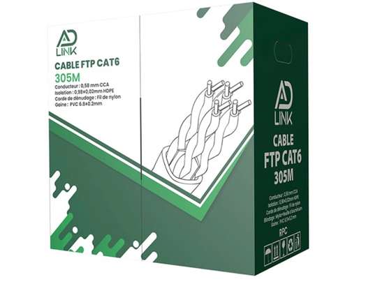 Câble AD Link FTP CAT6 305m Noir blindé image 2