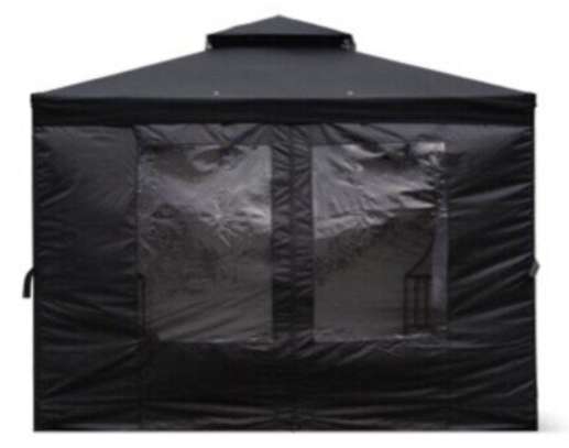 Gazebo noir en métal 2m95 x 2m95 x 2m7 image 2