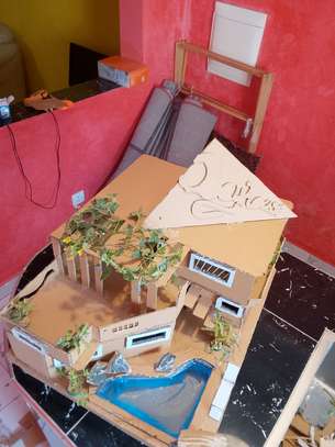 Mini maison en carton avec piscine image 6