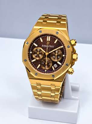 Montre  Piguet Royal Oak Chronographe or jaune bleu image 2