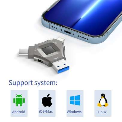 Clé USB 128 GB 3-en-1 Déverrouillage d'empreintes digitales image 4