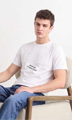 Boss polo homme vert foncé col zippé manches courtes image 10