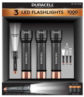 Set de 3 lampes torche DURACELL LED 1000lumens image 1