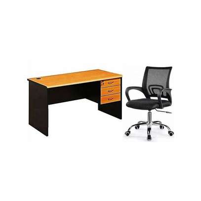 Chaise de bureau + Table de bureau 120x60 image 1