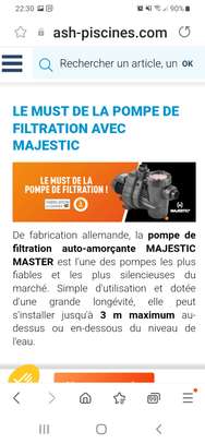 Pompe de filtration pour piscine "Majestic Master 20" image 3