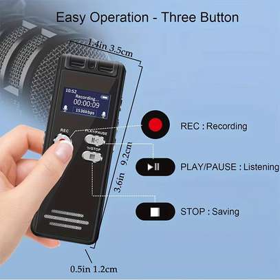 Dictaphone portable noir enregistreur vocal 8GO image 4