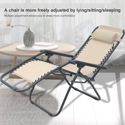 Chaise longue relax pliable métal tissu respirant image 4