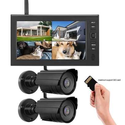Système de vidéosurveillance sans fil 7 pouces + 2 caméras image 1
