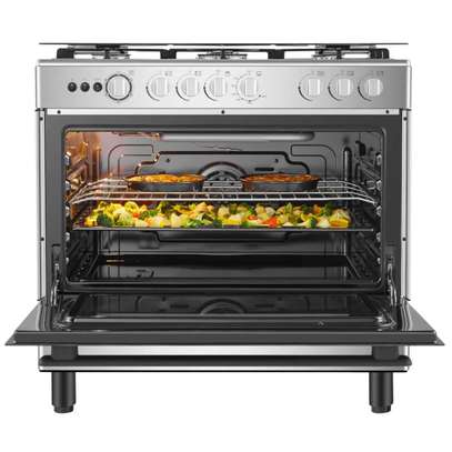 CUISINIERE HISENSE 5FEUX 90X60 A GAZ GRIS HFG90335RX image 3