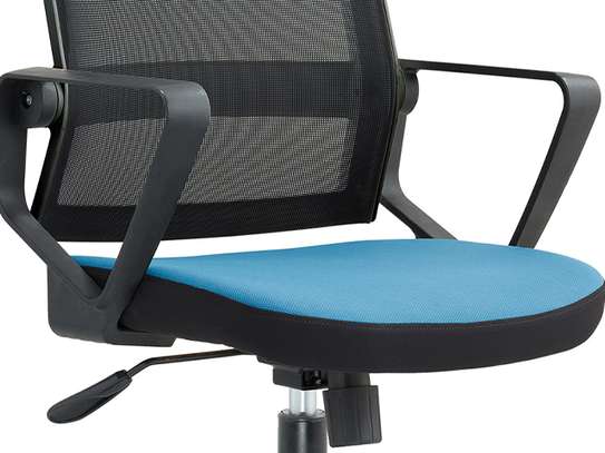 CHAISE SECRETAIRE A MAILLE D1-698BB BLEUE/NOIRE 57*62*100 image 3