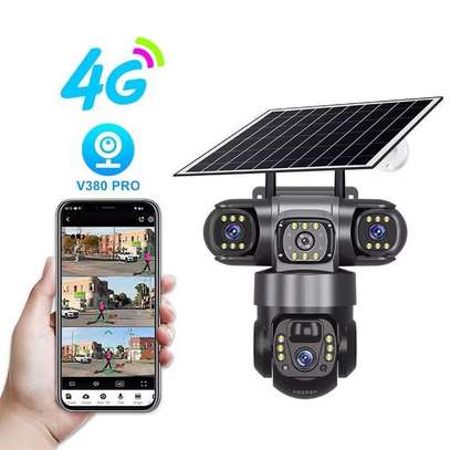 Camera solaire 4G avec 3 objectifs image 1