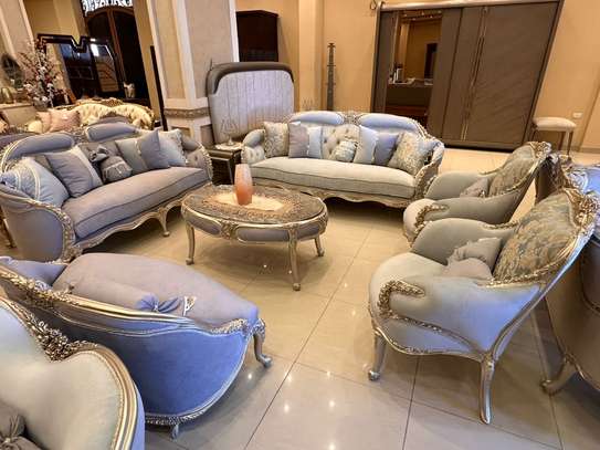 Salon Louis14 Bleu Turquoise image 2