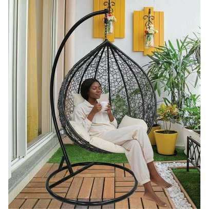Fauteuil Suspendu "Œuf" en Rotin – Style Boho-Chic image 3