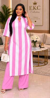 Robe longue rose vif volants grande taille été image 14