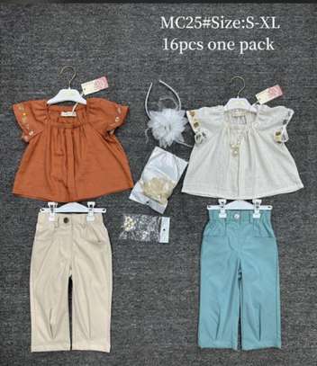 Çıtırcı ensemble bébé 0-12 mois beige rayé palmier image 3