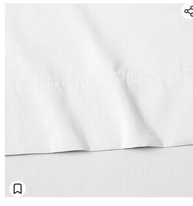 Ensemble de draps 6 pièces blanc queen size grand lit double image 3