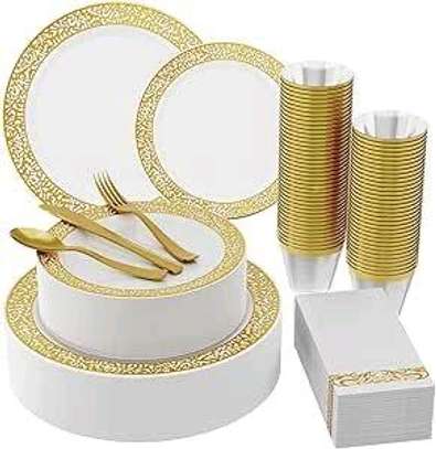 Service de table en plastique 175 pcs/prix en gros image 4