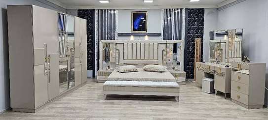 CHAMBRE A COUCHER ARMOIRE 6BATTANTS 6PIECES BEIGE BAMBI image 2