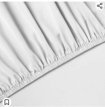 Ensemble de draps 6 pièces blanc queen size grand lit double image 5