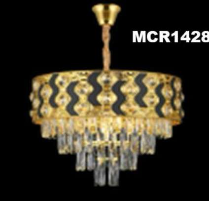 Lustre cristal doré moyen MCR1430 élégant image 3