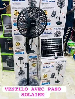 VENTILATEUR CORALSTAR 16"RECHARGEABLE PANO SOLAIRE image 2