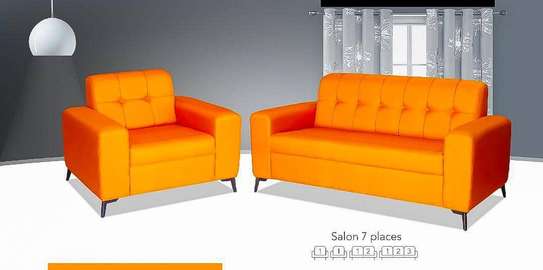 SALON MODERNA 7PLACES TISSU&SIMILI CUIR image 1