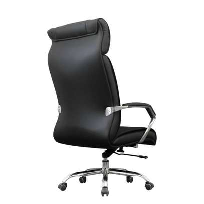 Fauteuil bureau cuir noir ergonomique réglable image 2