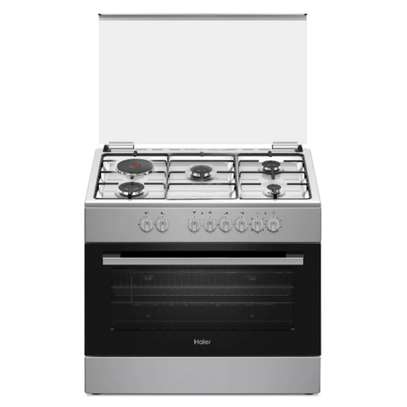 CUISINIERE HAIER 5FEUX 90X60 4F A GAZ + 1F ELECTRIQUE + FOUR image 1