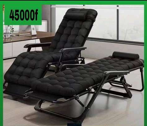 Chaise pliante lit avec cushion image 1