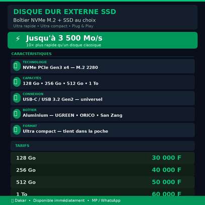 Disques durs externes SSD M.2 (128 Go à 1 To) image 2