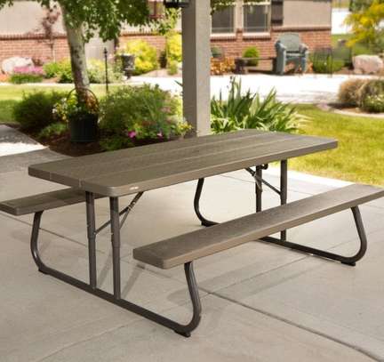 Table pliante LIFETIME avec banc intégré (8 personnes) image 5