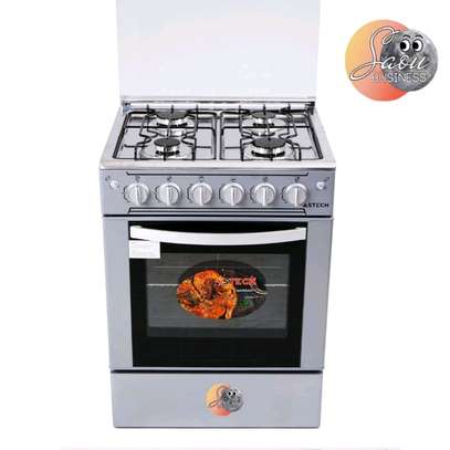 CUISINIERE ASTECH 4FEUX 60X60 A GAZ AVEC FOUR A GAZ INOX MIS image 2