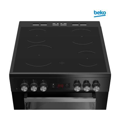 CUISINIERE 4FEUX BEKO 60X60 INDUCTION + FOUR ELECTRIQUE NOIR image 2
