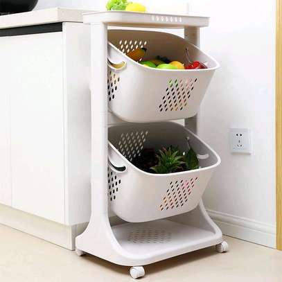 Étagère de rangement en plastique 2 niveaux image 3