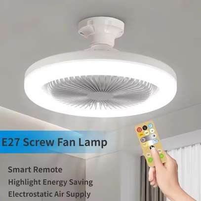 Ventilateur plafond LED blanc compact E27 image 6
