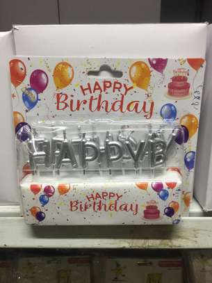 Bougies de gâteau d'anniversaire uniques  lettre image 1