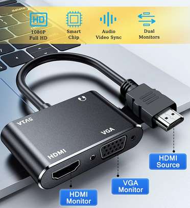 Adaptateur HDMI 4K vers VGA, HDMI avec Prise Stéréo 3,5 mm image 1