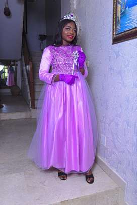 Robe princesse bleue enfant avec accessoires complets image 2