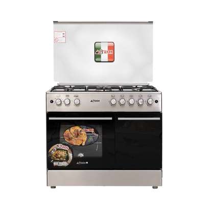 CUISINIÈRE ASTECH 5FEUX 90X60 AVEC PORTE BOUTEILLE image 2