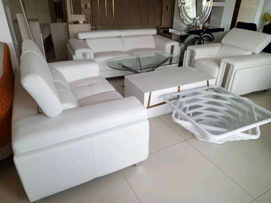 Salon 7 places en croûte de cuir Confort & Élégance image 6