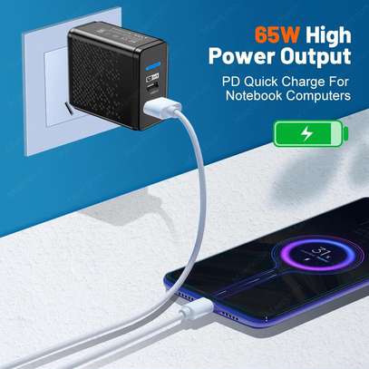 Chargeur ultra rapide  Pd+usb= 65w image 1