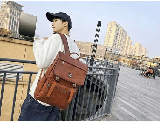 Sac a dos en cuir Vintage image 3