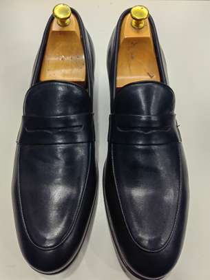 Chaussures cuir noir ou mocassin élégant semelle cuir image 9