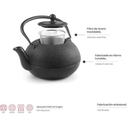 Théière Japonaise en Fonte Noire image 2