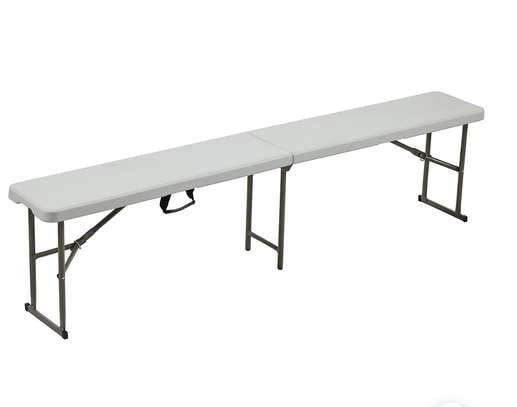 Banc pliant en polyethylene 3places image 1